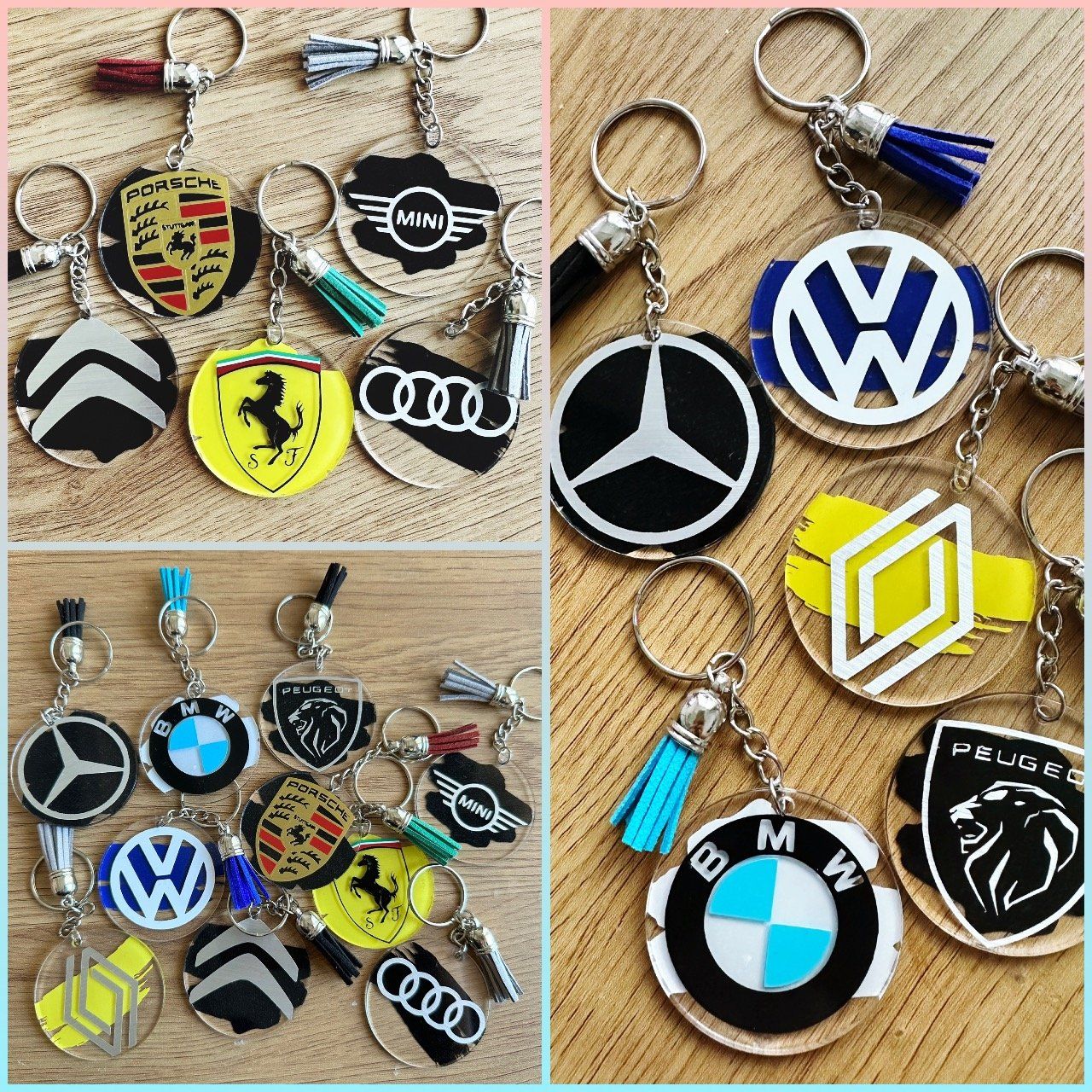 Porte clés logo de voitures au choix - Poxymel